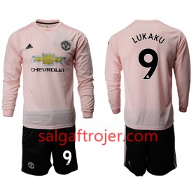 Manchester United Fodboldtrøjer LUKAKU 9 Børn Udebanesæt 2018/19 Langærmet